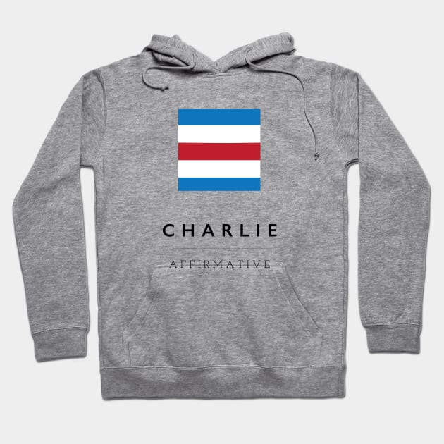 Charlie: ICS Flag Semaphore Hoodie by calebfaires